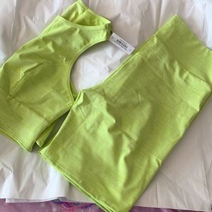 Adore Me Short and Tank set size Medium Butterfly Green NWT